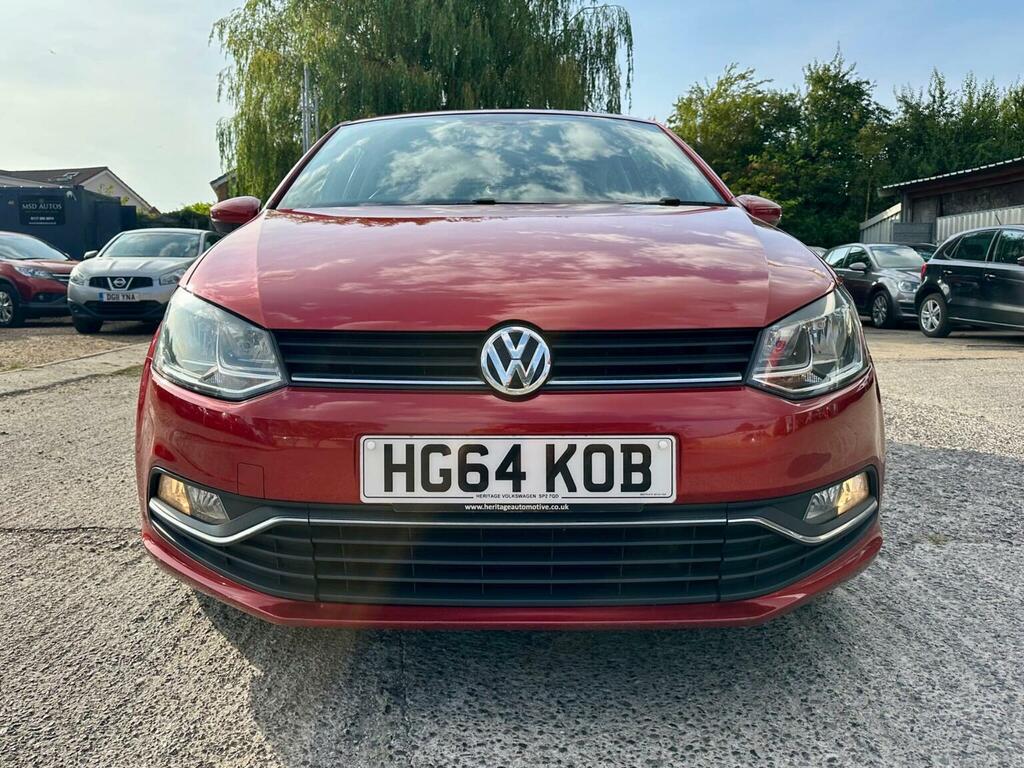 Volkswagen Polo 1.0 Bluemotion Tech Se Euro 6 Ss 2014 HG64KOB Red #3