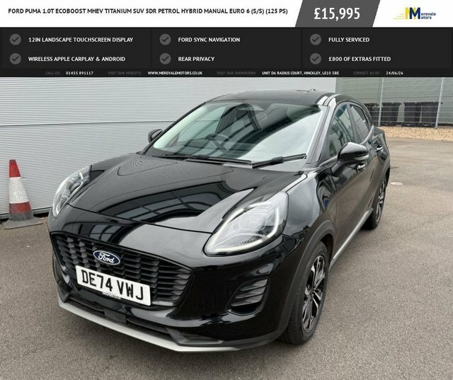 Ford Puma 1.0T Ecoboost Mhev Titanium Suv Hybrid DE74VWJ Black