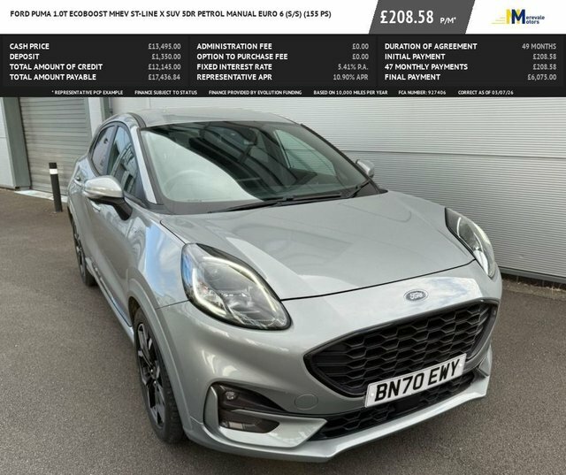 Ford Puma 1.0T Ecoboost Mhev St-line X Suv BN70EWY Silver #2