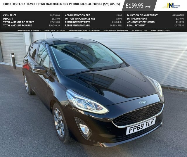 Ford Fiesta 1.1 Ti-vct Trend Hatchback Euro Black #2