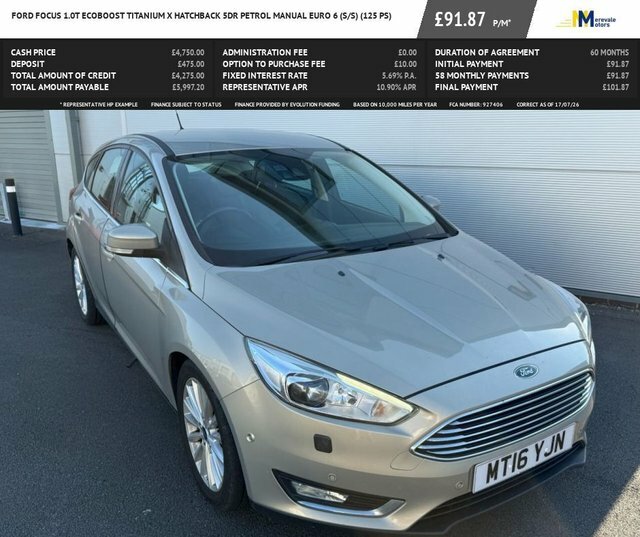 Ford Focus 1.0T Ecoboost Titanium X Hatchback Manu MT16YJN Silver #2