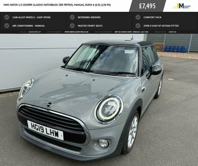 Mini Hatch 1.5 Cooper Classic Hatchback Eur Grey