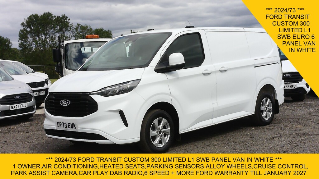 Ford Transit Custom 300 Limited L1 Swb In White,air Conditioning,senso