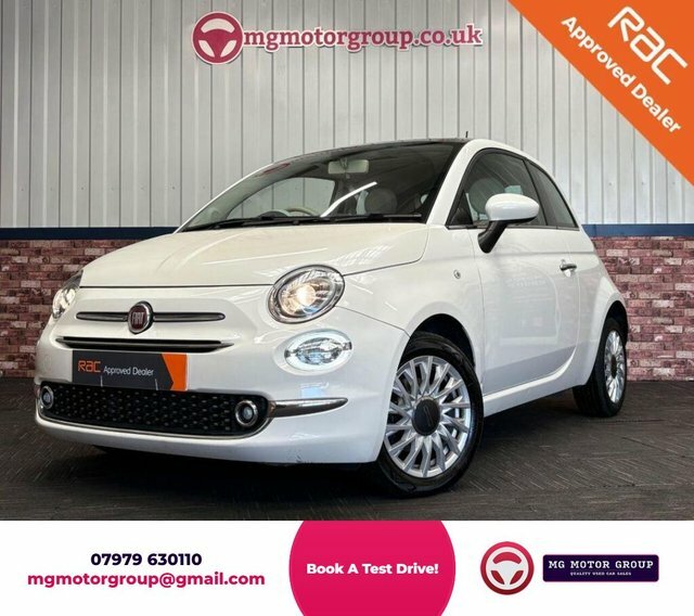 Fiat 500 1.2 Lounge Hatchback Euro 6 S S White