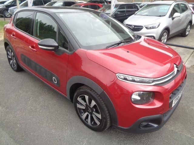 Citroen C3 1.2 Puretech Flair Hatchback Eur YH67DUV Red #2