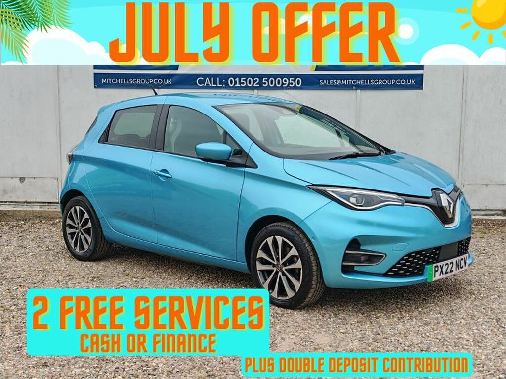 Renault Zoe 100Kw Gt Line R135 50Kwh Rapid Charge Blue