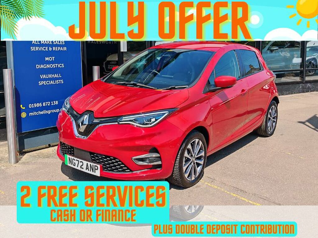 Renault Zoe 100Kw Gt Line R135 50Kwh Rapid Charge Red