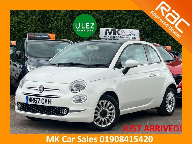 Fiat 500 2017 1.2 Lounge Hatchback Euro 6 White