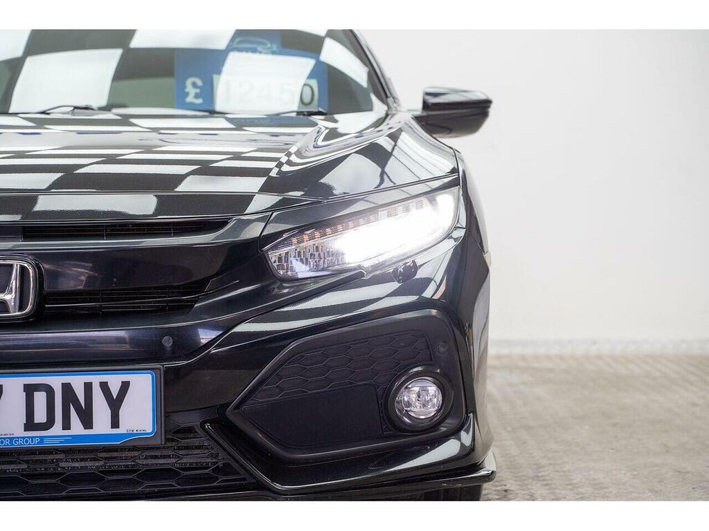 Honda Civic 1.5 Vtec Turbo Sport Cvt Euro 6 Ss YT67DNY Black #2