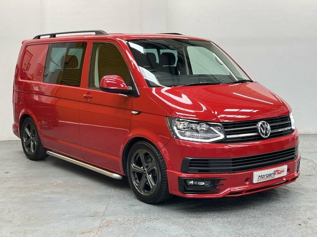 Volkswagen Transporter 2.0 Tdi T32 Bluemotion Tech Highline Kombi Double Red #3