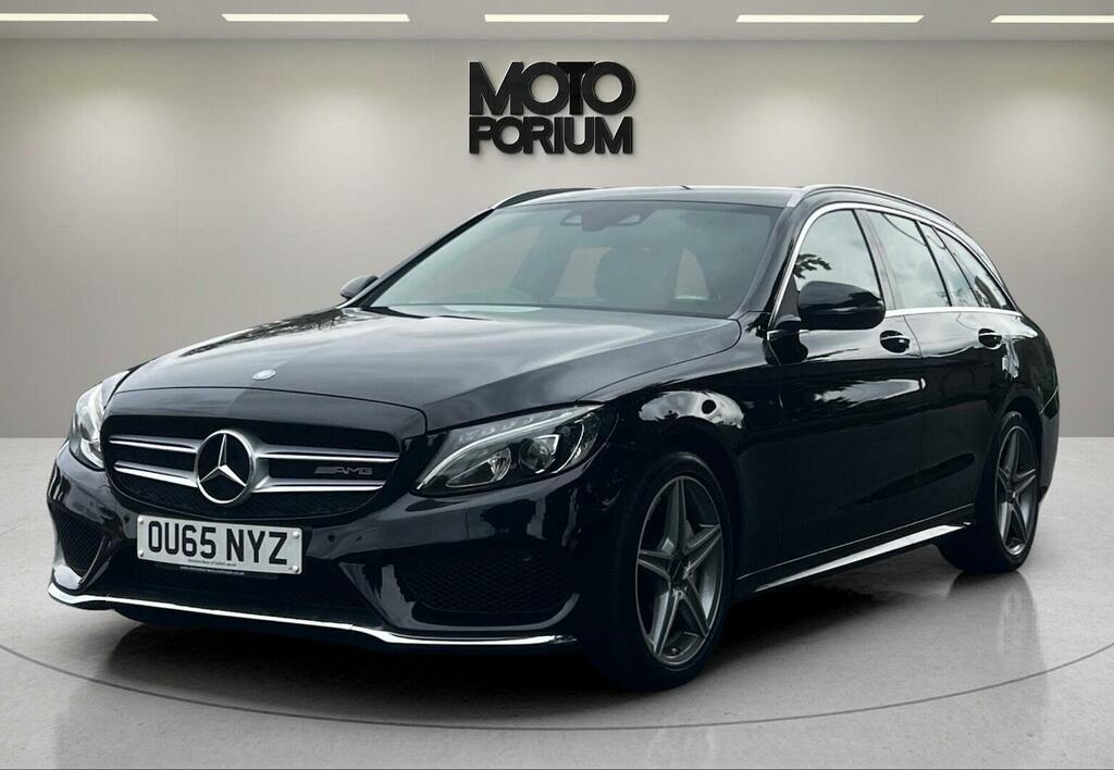 Mercedes-Benz C Class Estate 2.1 C220d Amg Line 7G-tronic Euro 6 Ss OU65NYZ Black #2