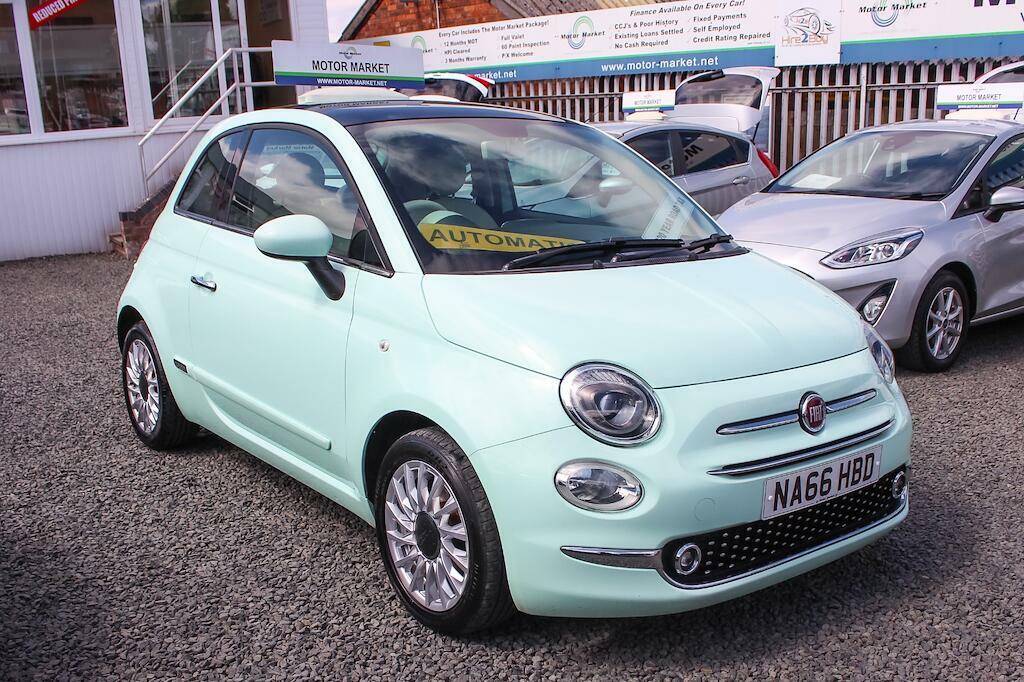 Fiat 500 1.2 Lounge Dualogic Euro 6 Ss NA66HBD Green