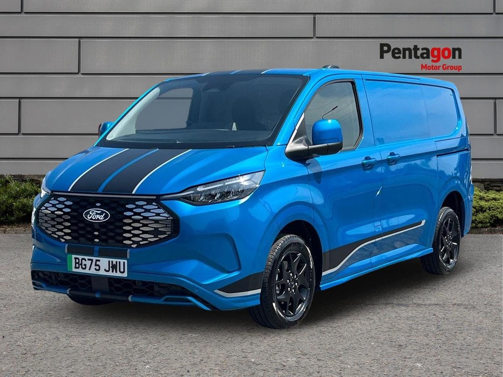 Ford Transit Custom 320 65Kwh Sport Panel Van L1 H1 BG75JWU Blue #3