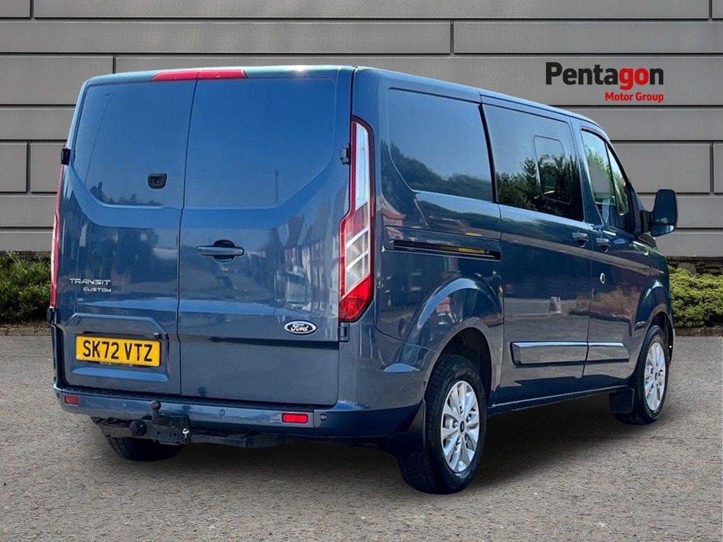 Ford Transit Custom 2.0 300 Ecoblue Limited Crew Van Double Cab Di SK72VTZ Blue #4