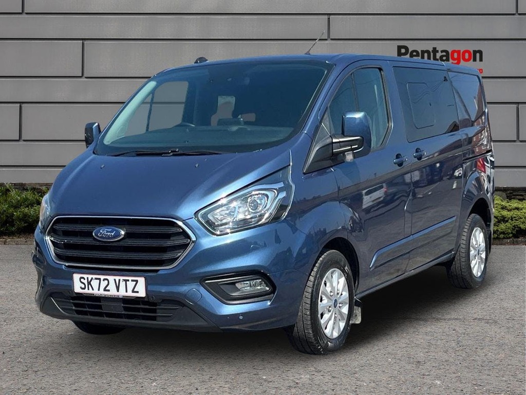 Ford Transit Custom 2.0 300 Ecoblue Limited Crew Van Double Cab Di SK72VTZ Blue #3