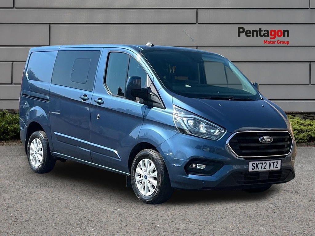 Ford Transit Custom 2.0 300 Ecoblue Limited Crew Van Double Cab Di SK72VTZ Blue
