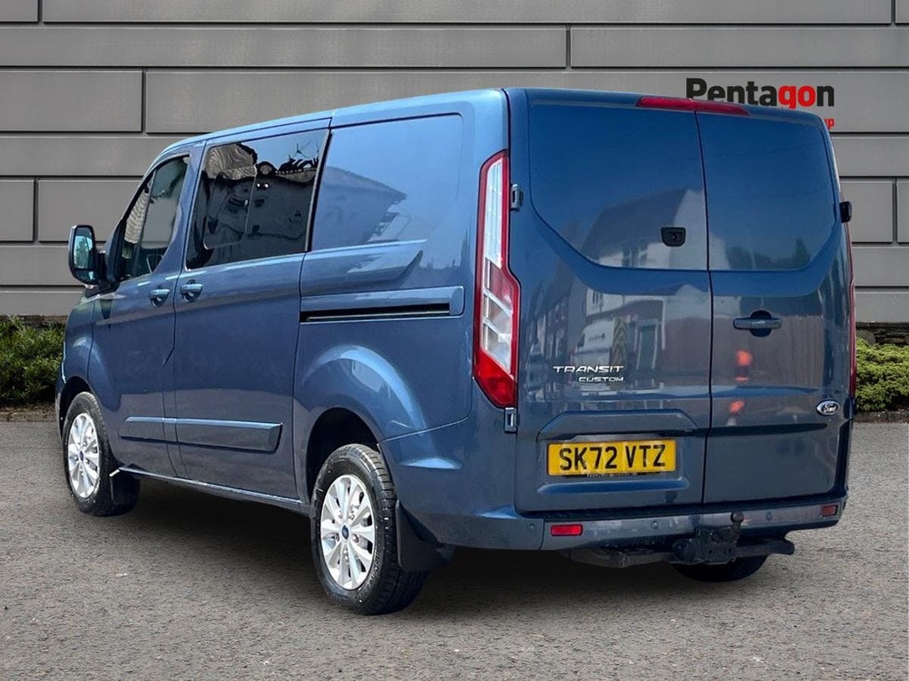Ford Transit Custom 2.0 300 Ecoblue Limited Crew Van Double Cab Di SK72VTZ Blue #2