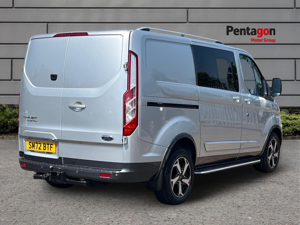 Ford Transit Custom 2.0 320 Ecoblue Active Crew Van Double Cab Die SM72BTF Silver #4