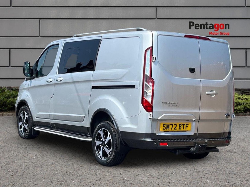 Ford Transit Custom 2.0 320 Ecoblue Active Crew Van Double Cab Die SM72BTF Silver #2