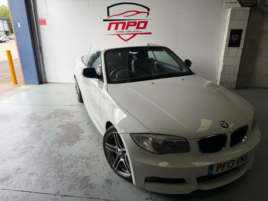 BMW 1 Series 2.0 118D Sport Plus Edition Convertible PF13VNS White