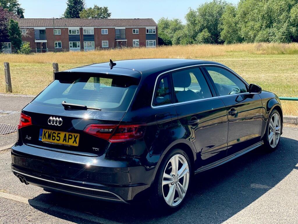 Audi A3 Hatchback 2.0 Tdi S Line Sportback Euro 6 Ss KW65APX Black #6