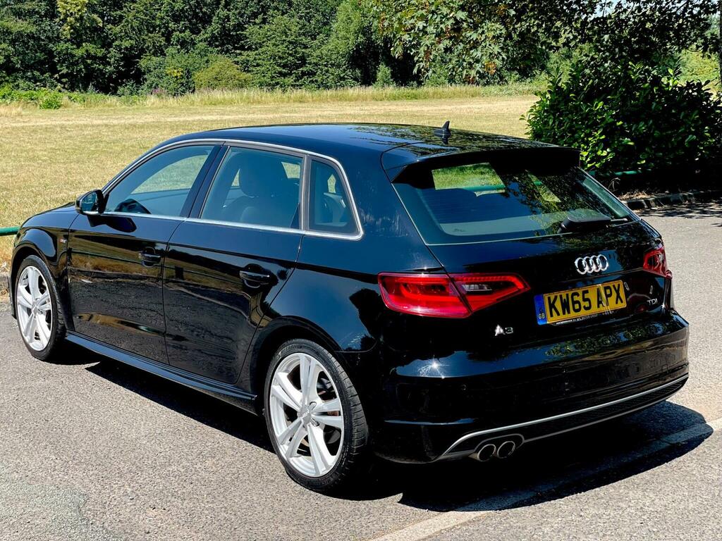 Audi A3 Hatchback 2.0 Tdi S Line Sportback Euro 6 Ss KW65APX Black #4