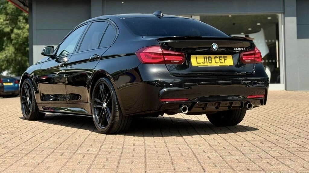 BMW 3 Series 3.0 340I M Sport Shadow Edition Saloon 2018 LJ18CEF Black #2