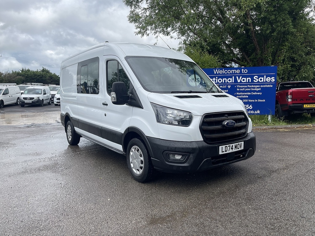 Ford Transit Custom 2.0 350 Ecoblue Trend Crew Van L3 H2 Euro 6 LD74MOV White