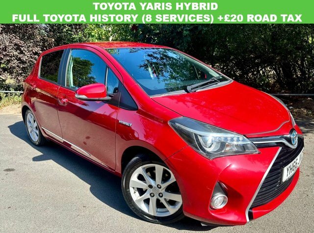 Toyota Yaris 1.5 Vvt-h Excel Hatchback Hybrid E-cvt Red