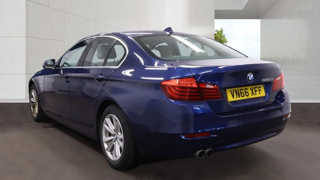 BMW 5 Series 520D 190 Se Step Pro Media Leather VN66XFF Blue #2