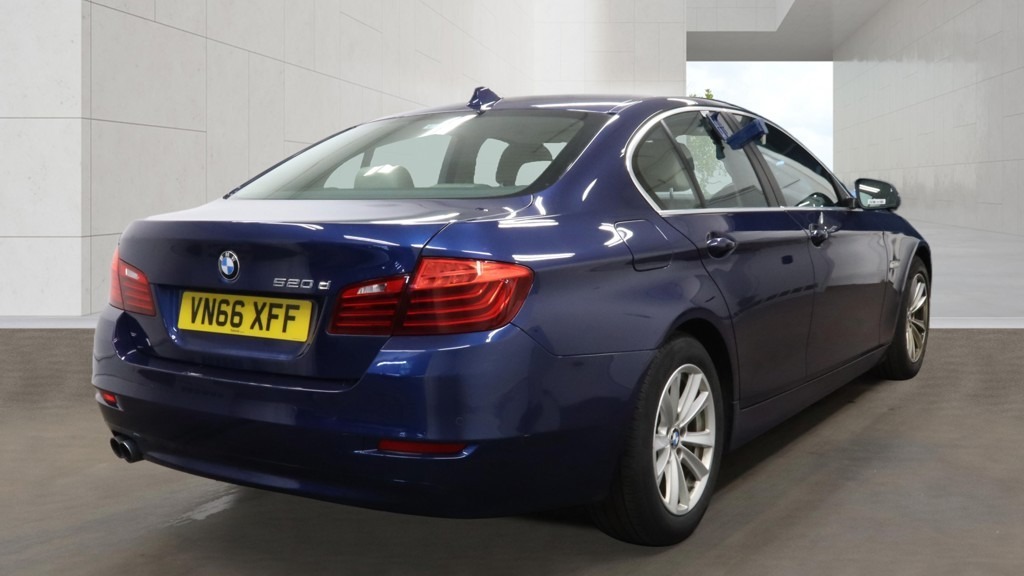 BMW 5 Series 520D 190 Se Step Pro Media Leather VN66XFF Blue #4