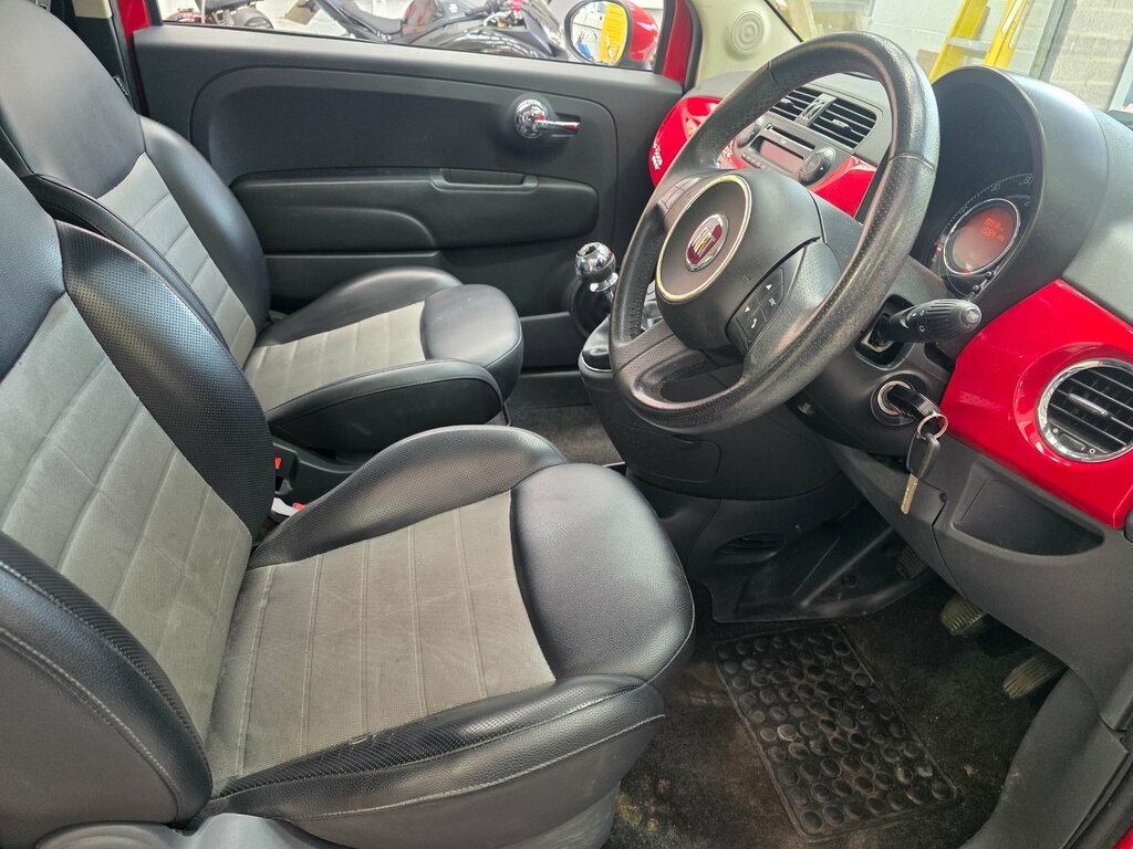 Fiat 500 1.2 Lounge Hatchback Euro 5 Ss White #7