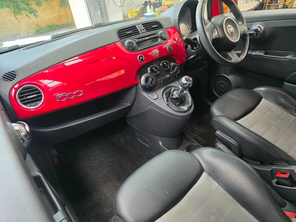 Fiat 500 1.2 Lounge Hatchback Euro 5 Ss White #11