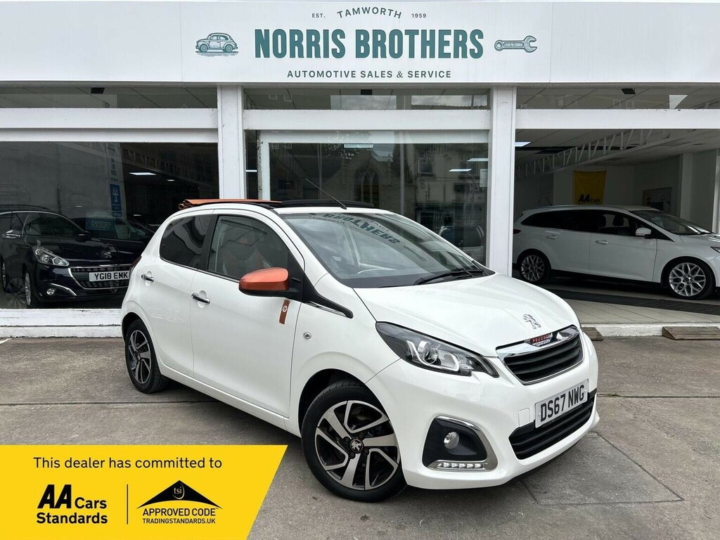 Peugeot 108 Hatchback 1.2 Puretech Roland Garros Top Euro 6 5 White