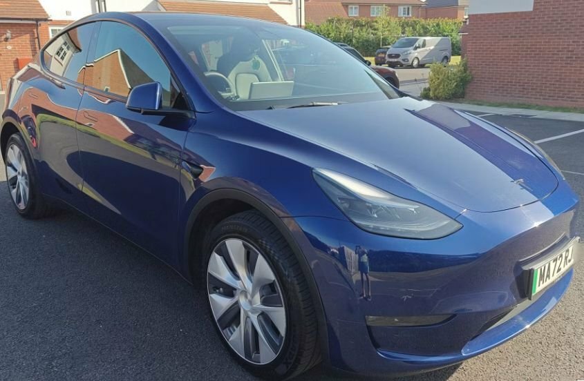 Tesla Model Y Suv Blue #3