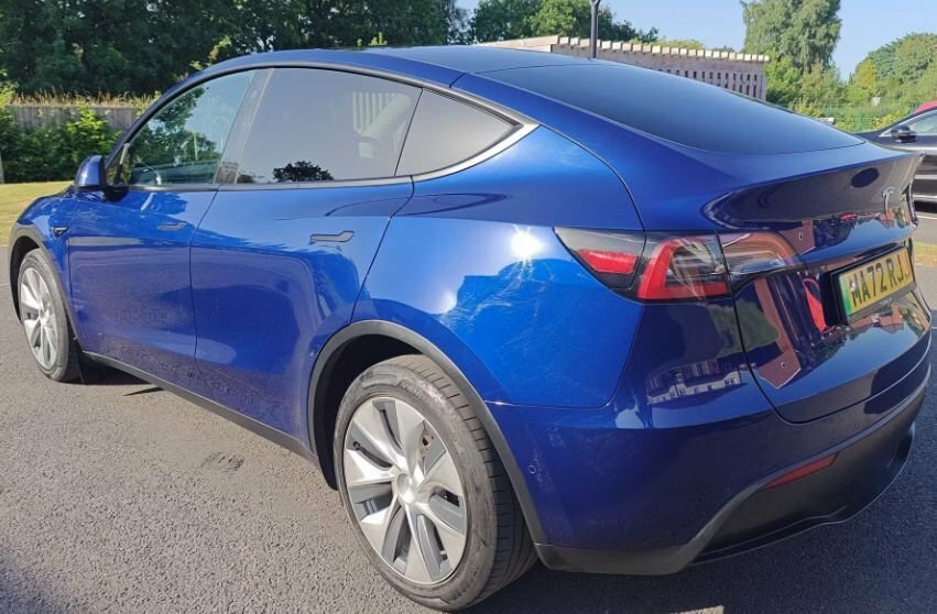 Tesla Model Y Suv Blue #4