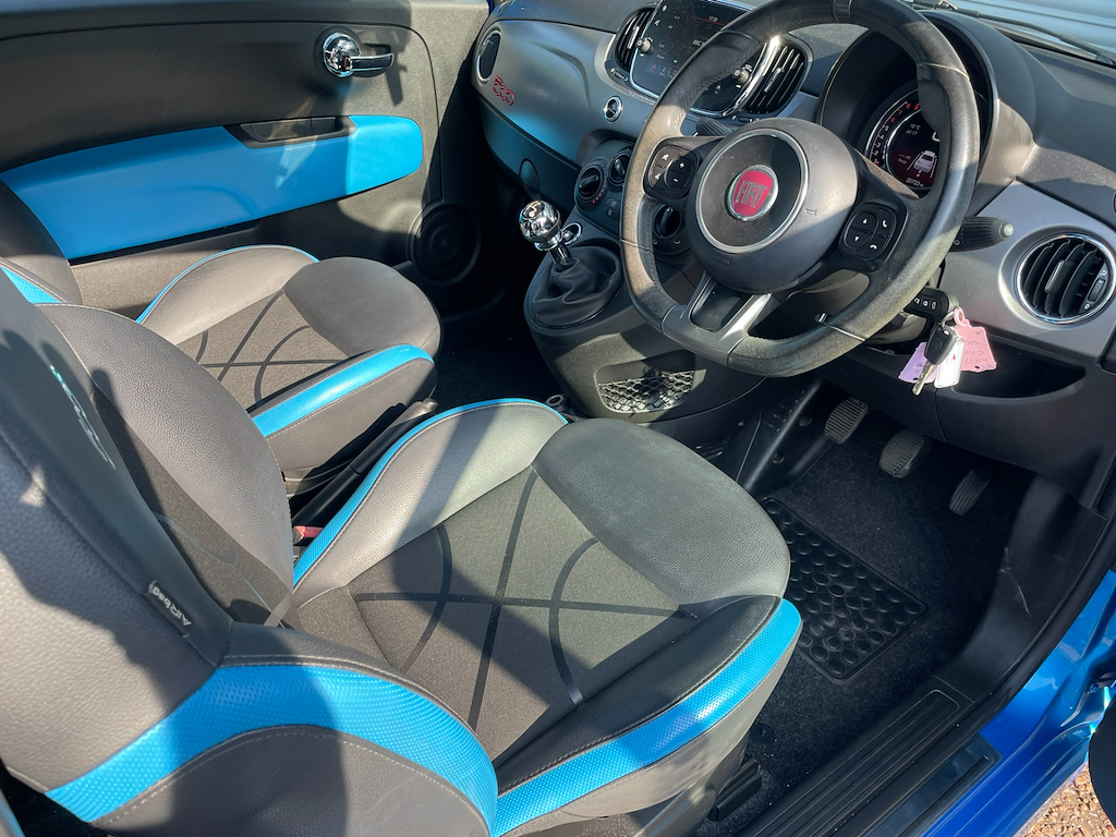 Fiat 500 S Blue #4