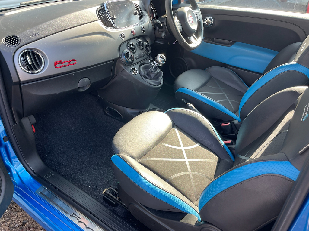 Fiat 500 S Blue #5