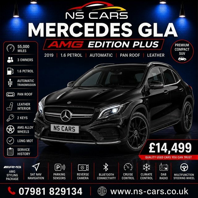 Mercedes-Benz GLA Class Gla200 Amg Line Edition DA69YUU Black