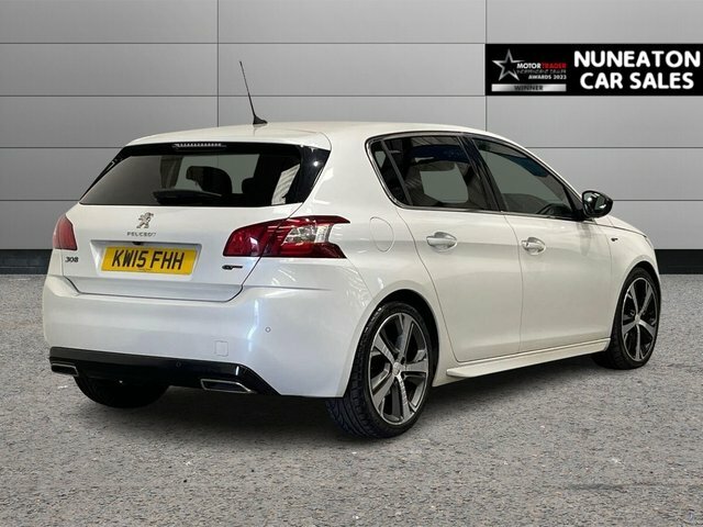 Peugeot 308 2.0 Bluehdi Gt Hatchback Euro 6 S White #3