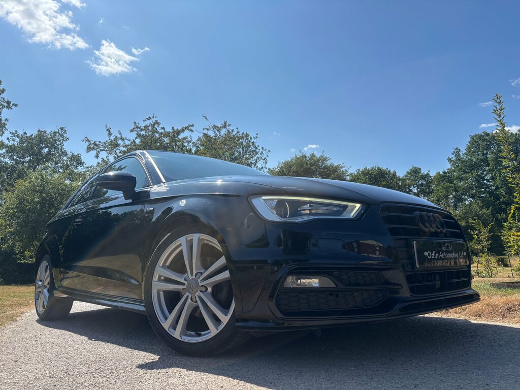 Audi A3 1.6 Tdi S Line Hatchback Euro 6 ML64RRZ Black #2
