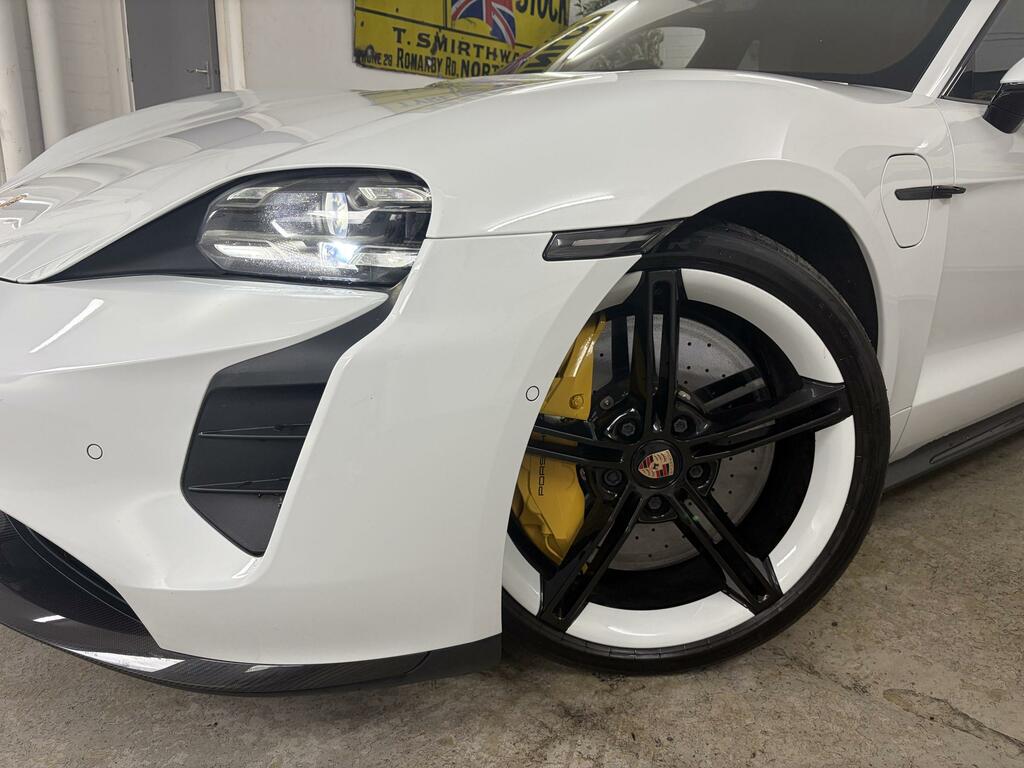 Porsche Taycan Turbo S White #6