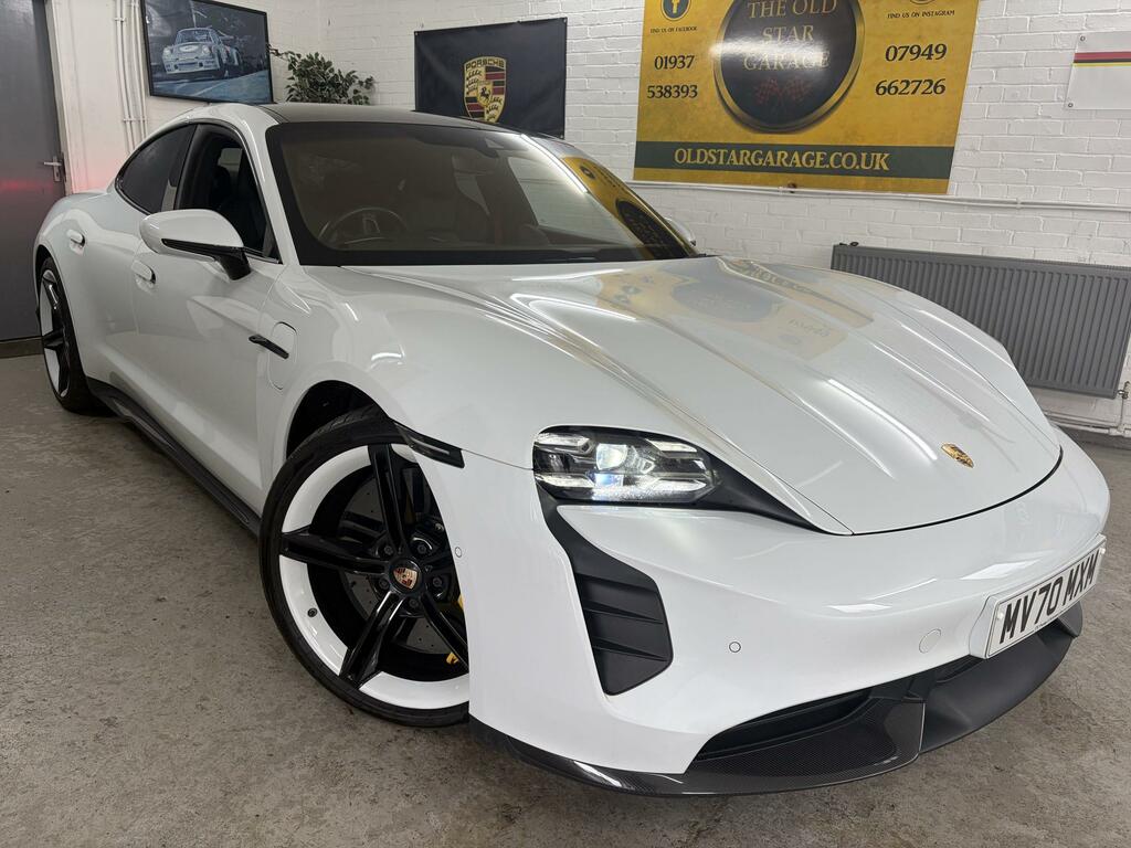 Porsche Taycan Turbo S White #3