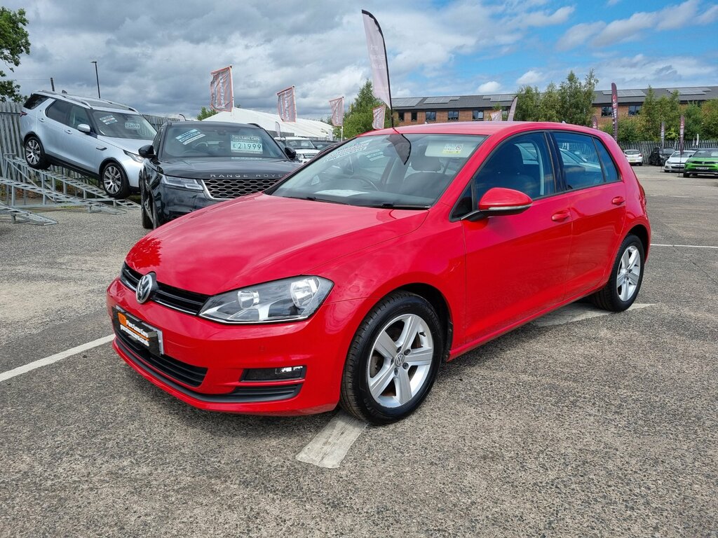 Volkswagen Golf 1.6 Tdi Bluemotion Tech Match Dsg Only 27000 Miles Red #2