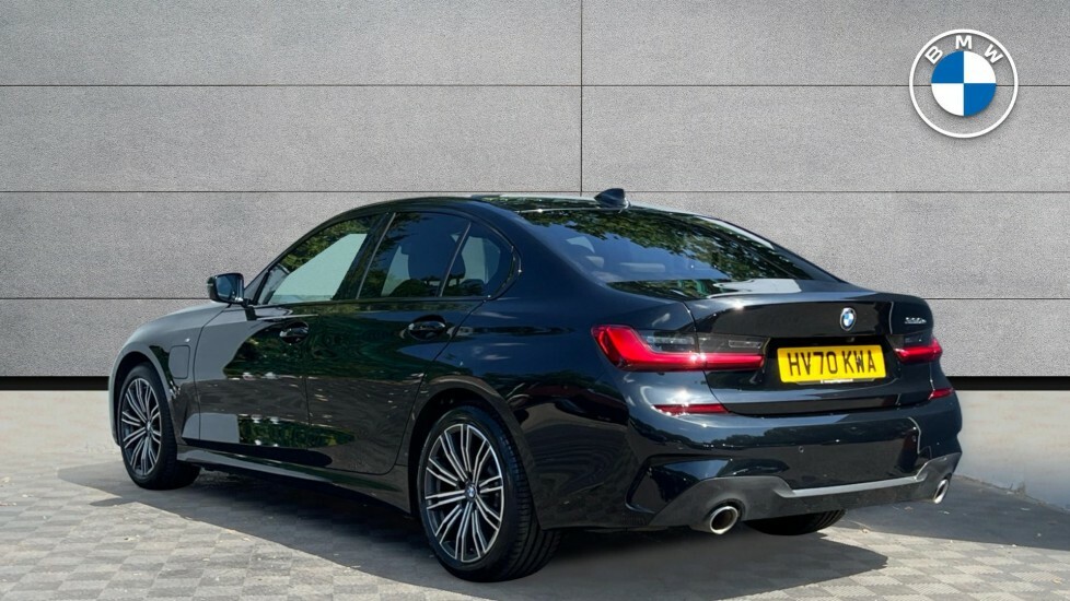 BMW 3 Series 330E M Sport Saloon HV70KWA Black #3