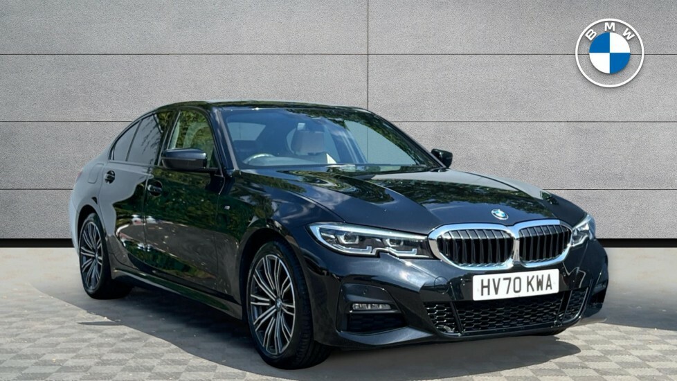 BMW 3 Series 330E M Sport Saloon HV70KWA Black #2