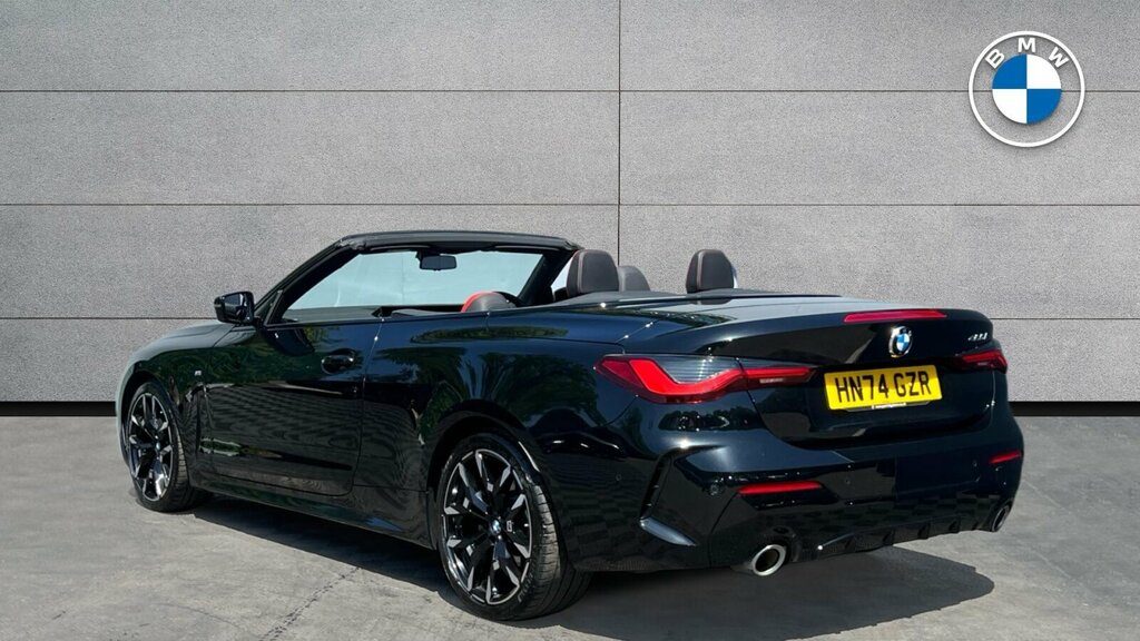 BMW 4 Series 420I M Sport Convertible HN74GZR Black #4