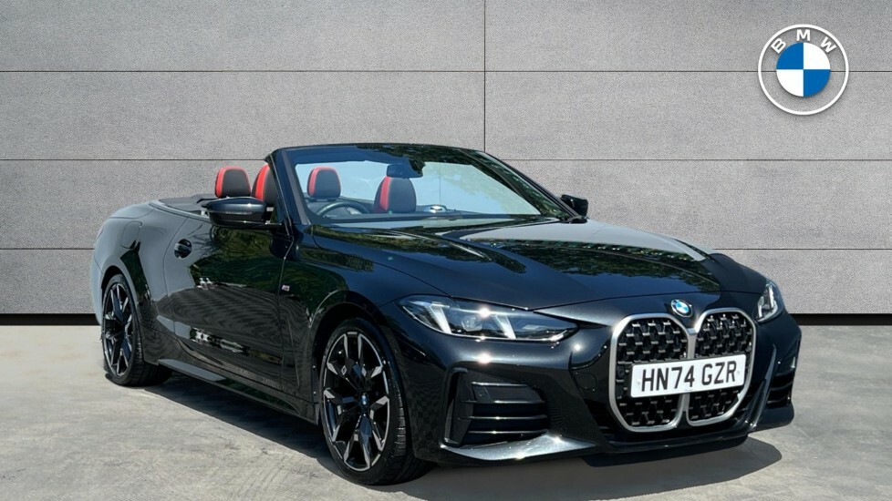 BMW 4 Series 420I M Sport Convertible HN74GZR Black #2