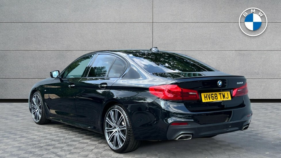 BMW 5 Series 520I M Sport Saloon HV68TWJ Black #4