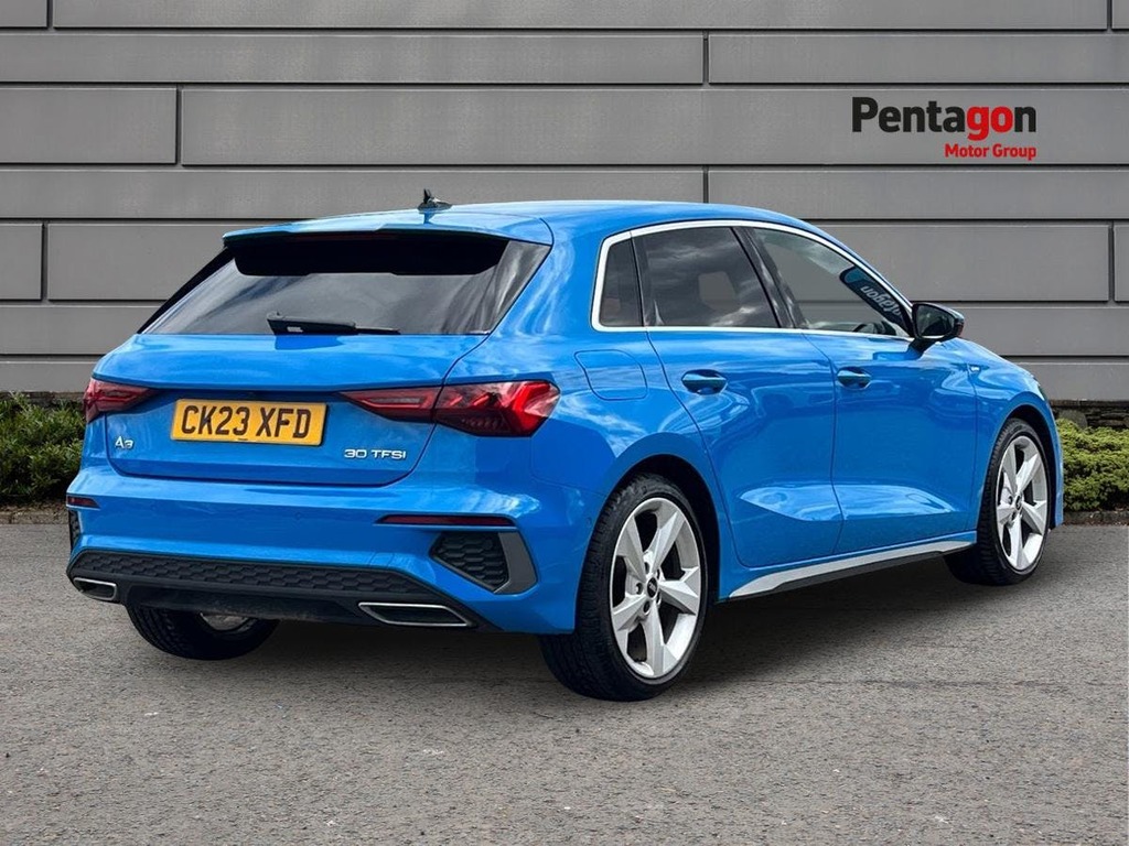 Audi A3 1.0 Tfsi 30 S Line Sportback S Tronic E CK23XFD Blue #4